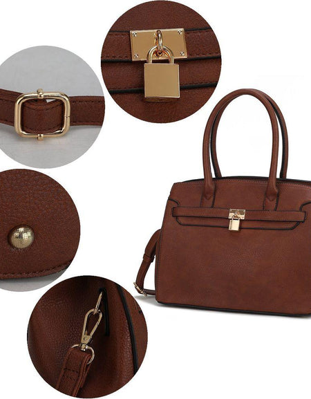 Bruna Satchel Bag with Matching Wallet – Elegance Redefined