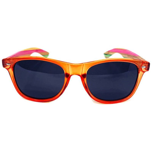 Load image into Gallery viewer, Juicy Fruit Multi-Colored Bamboo Polarized Sunglasses, Handcrafted
