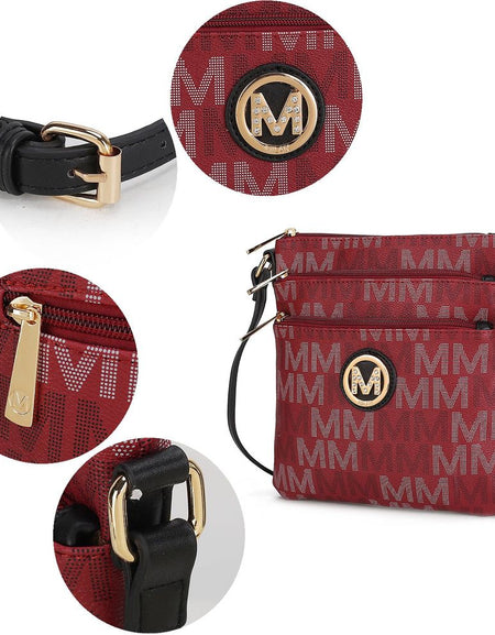 Lemuel M Signature Crossbody Handbag Vegan Leather Women