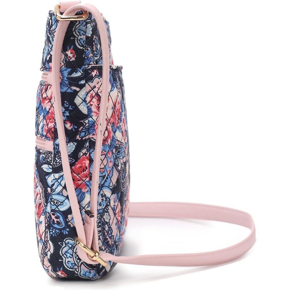 Lainey Quilted Cotton Botanical Pattern Women Crossbody