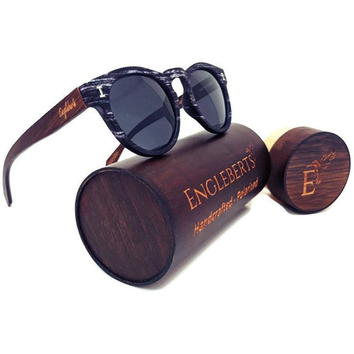 Load image into Gallery viewer, Granite Colored Frame, Bamboo Sunglasses, Polarized with Wood Case
