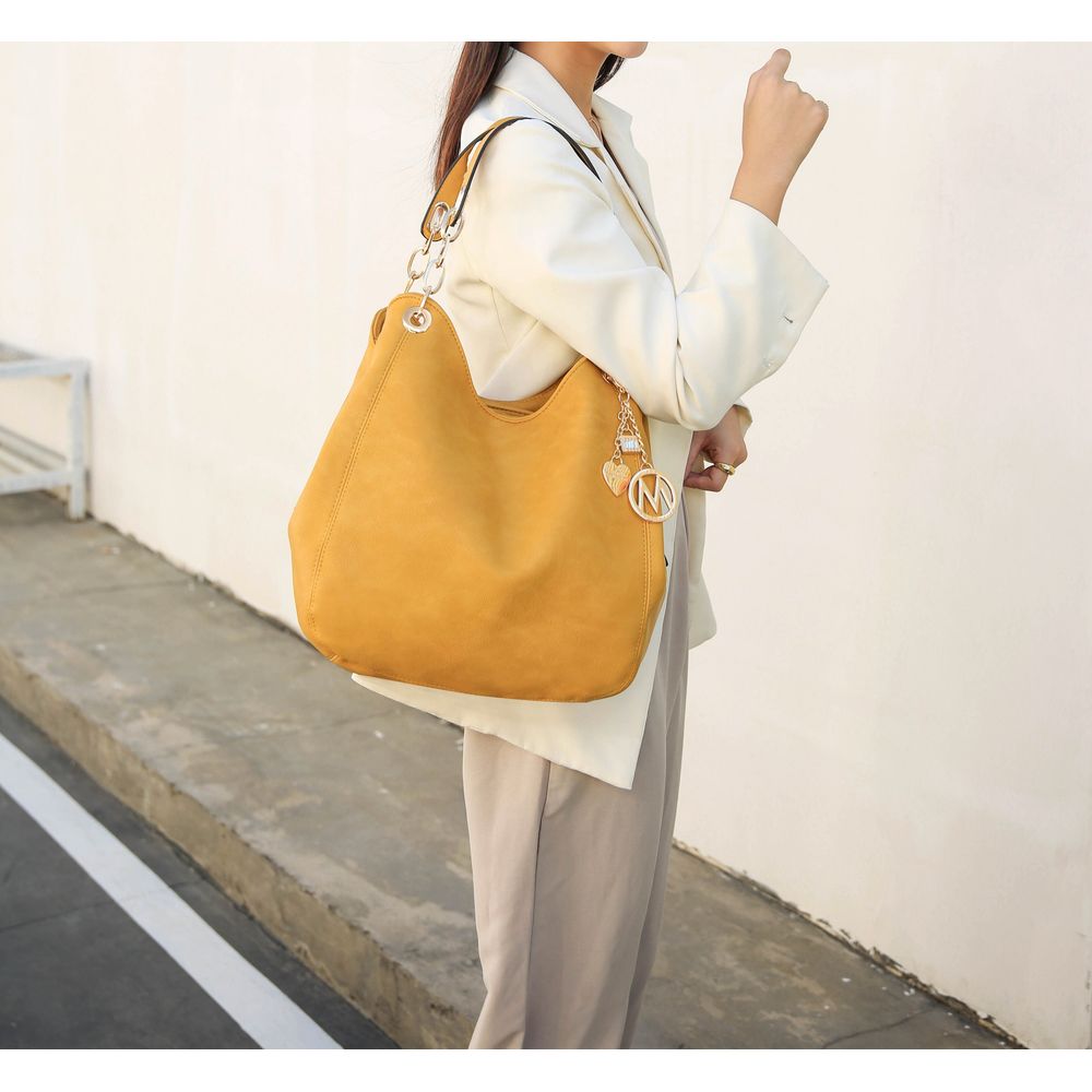 MKF Collection Ashley Hobo Bag and Wristlet Set by Mia K