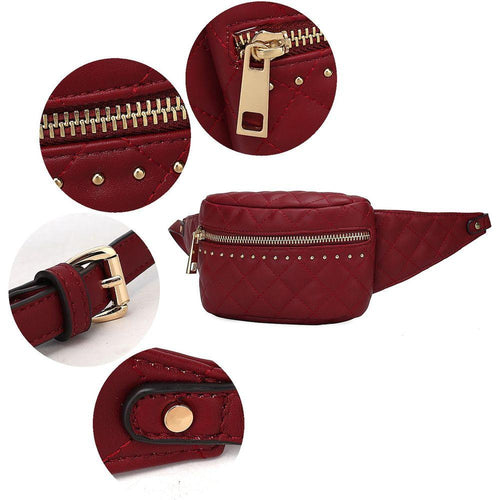 Load image into Gallery viewer, Camilla Quilted Belt Waist Bag - A Touch of Elegance
