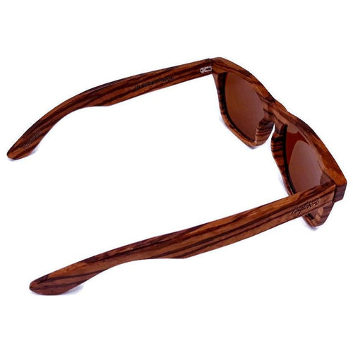 Load image into Gallery viewer, Zebrawood Full Frame Polarized Sunglasses
