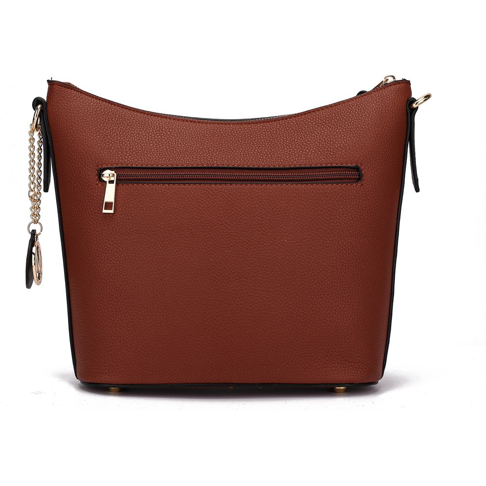 Mia K. Serenity Color Block Vegan Leather Women Crossbody Bag