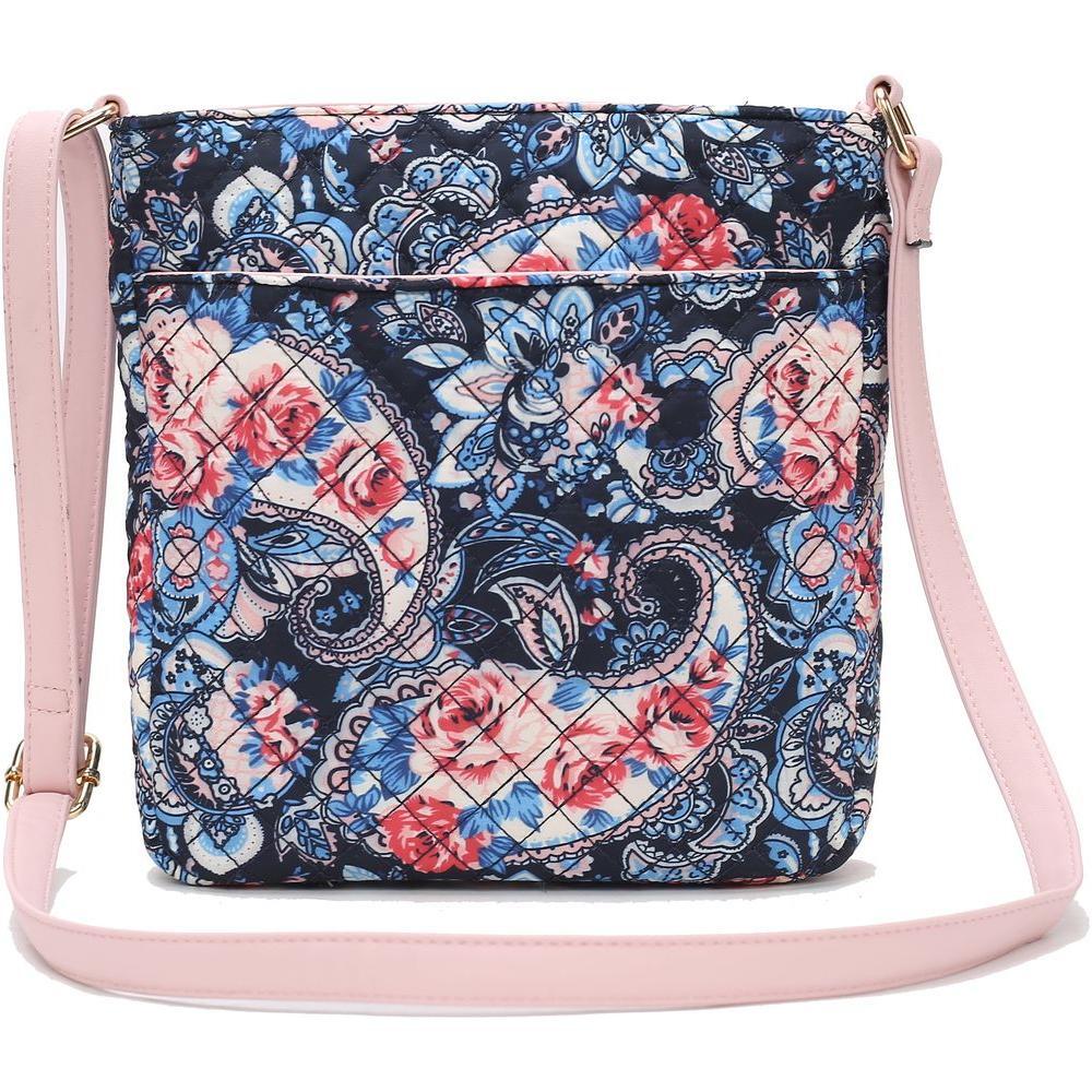 Lainey Quilted Cotton Botanical Pattern Women Crossbody