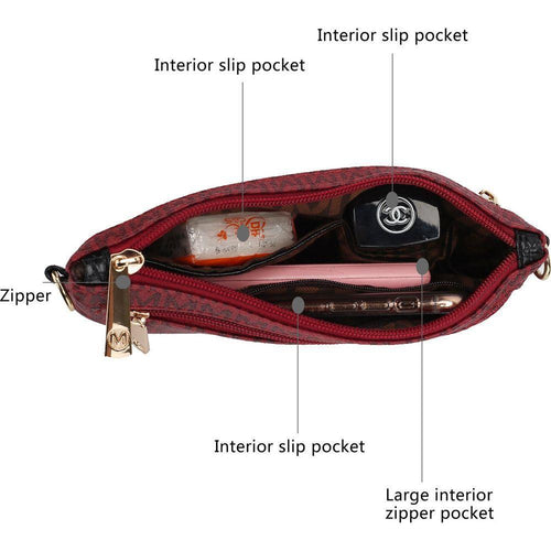 Load image into Gallery viewer, MKF Collection Tarren Signature Crossbody/ Wristlet Bag by Mia K
