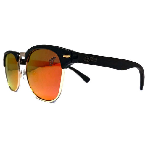 Load image into Gallery viewer, Black Bamboo Club Sunglasses, Polarized Sunset Lenses, HandCrafted
