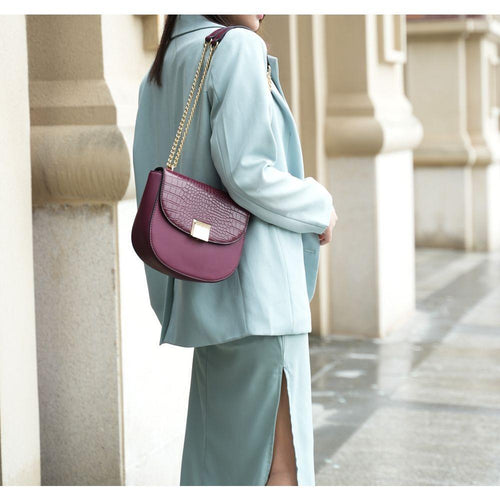 Load image into Gallery viewer, Brooklyn Crocodile Embossed Vegan Leather Women Shoulder Handbag
