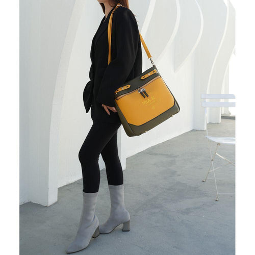 Load image into Gallery viewer, Evie two tone Vegan Leather Women Shoulder bag
