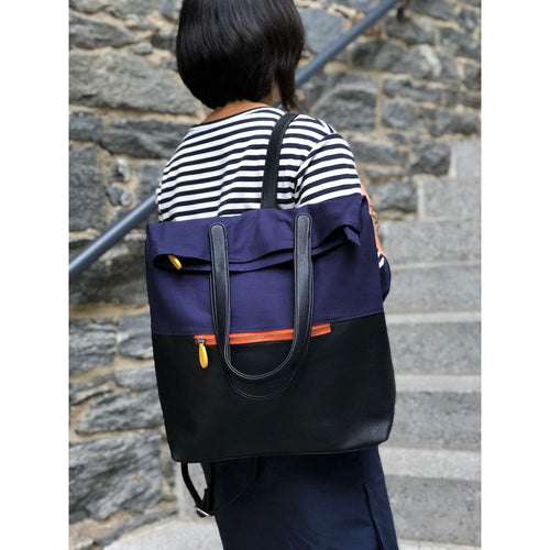 Load image into Gallery viewer, Greenpoint Backpack Purse - Slate/Maple
