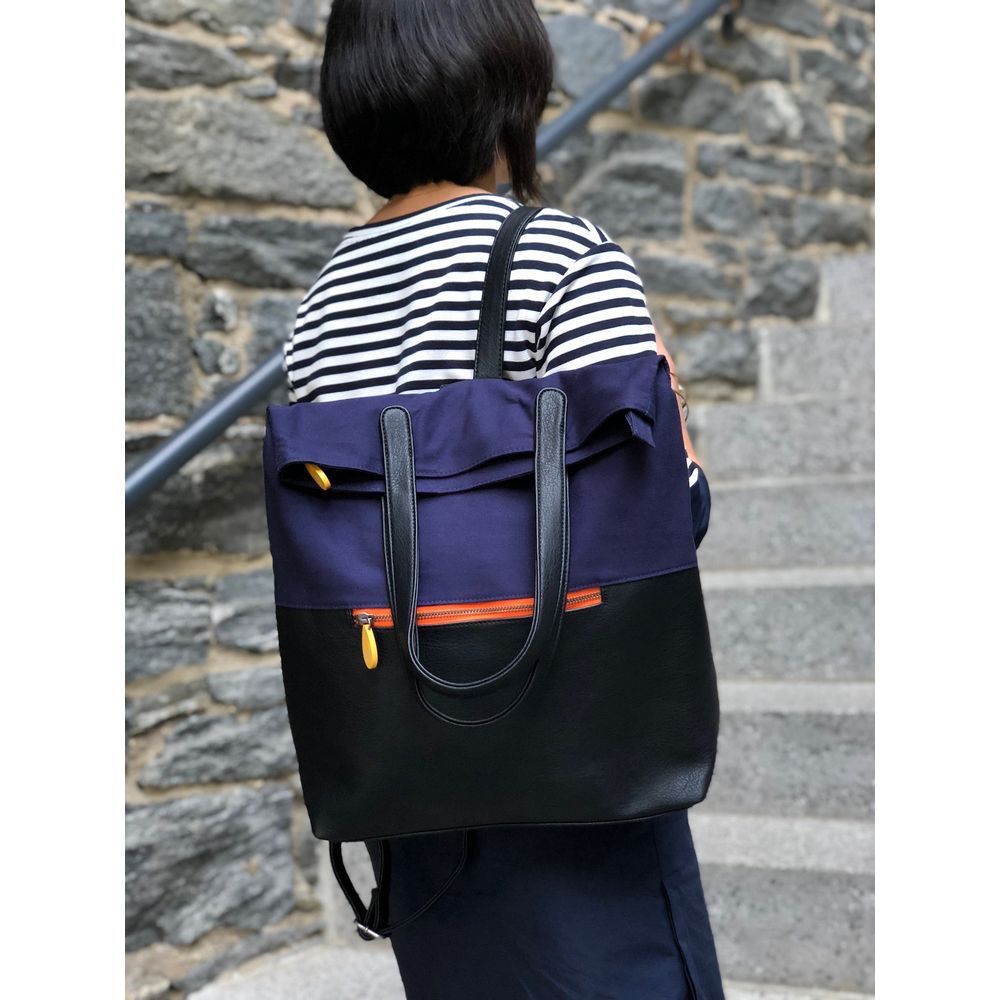 Greenpoint Backpack Purse - Slate/Maple