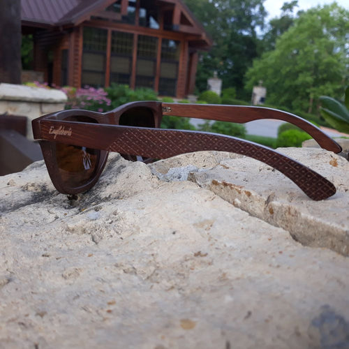 Load image into Gallery viewer, Sienna Wooden Sunglasses, Tea Polarized Lenses
