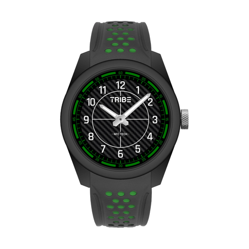 Load image into Gallery viewer, TRIBE T1B-Green: A Luxe Connectivity Timepiece
