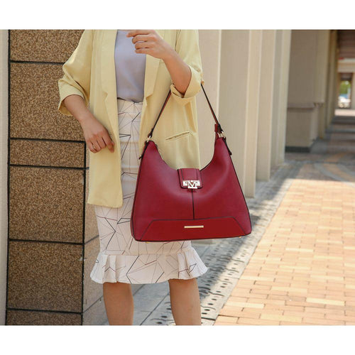 Load image into Gallery viewer, Mia K. Graciela Hobo Handbag - Elegantly Crafted Color-Block Vegan Leather
