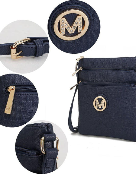 Lennit Embossed M Signature Crossbody Bag - A Touch of Luxury