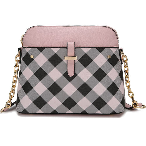 Load image into Gallery viewer, Suki Checkered Crossbody Handbag: Elevate Your Elegance
