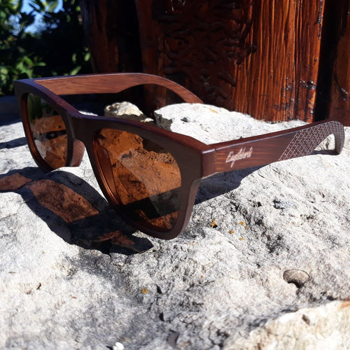 Load image into Gallery viewer, Sienna Wooden Sunglasses, Tea Polarized Lenses
