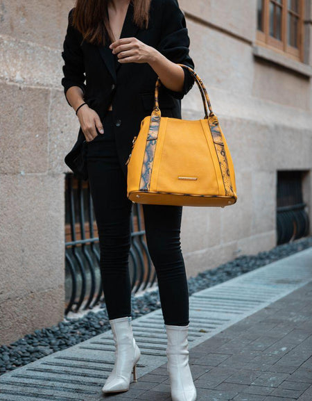 MKF Collection Kenna Snake Embossed Tote Handbag by Mia K