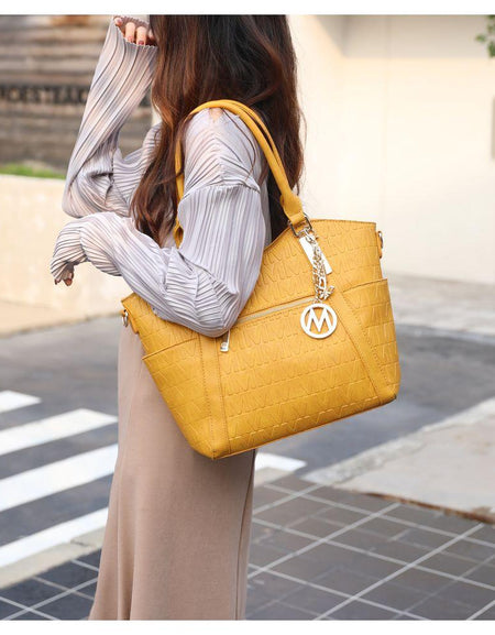 MKF Collection Lucy Tote Handbag Vegan Leather by Mia K