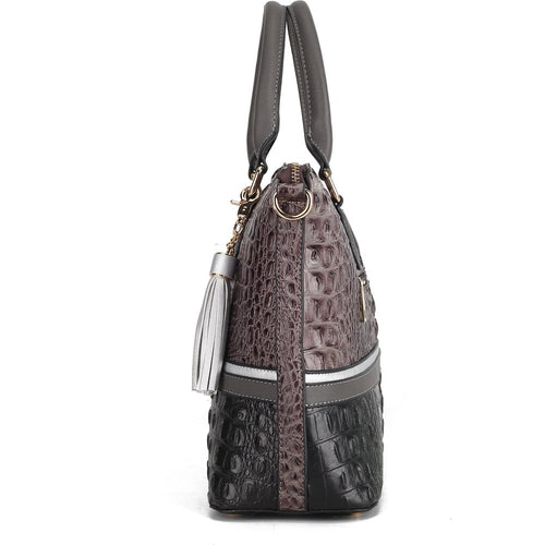 Load image into Gallery viewer, MKF Autumn Crocodile Skin Tote Handbag with Wallet Women by Mia k
