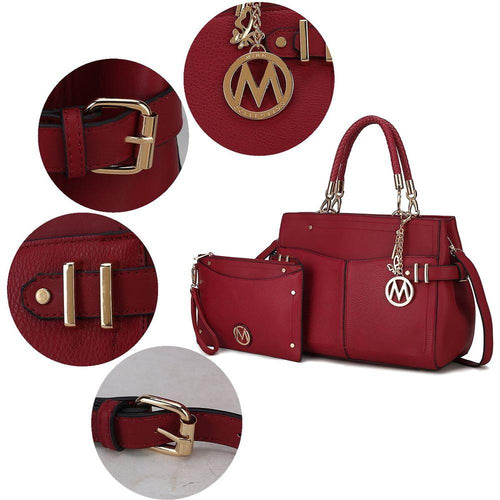 Load image into Gallery viewer, MKF Collection Tenna Vegan Leather Women Satchel Bag by Mia K
