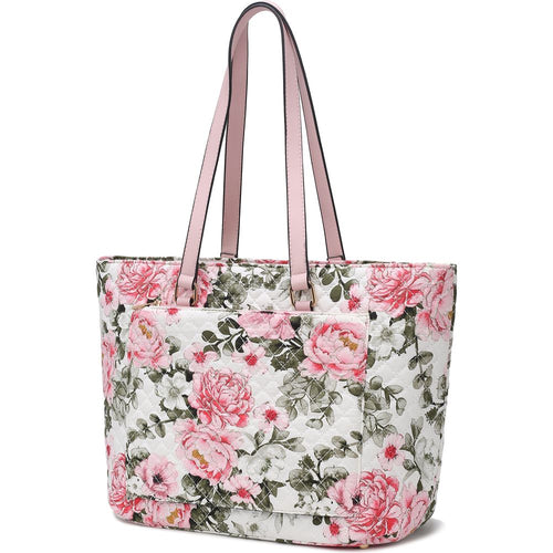 Load image into Gallery viewer, Hallie Quilted Cotton Botanical Pattern Women Tote Bag
