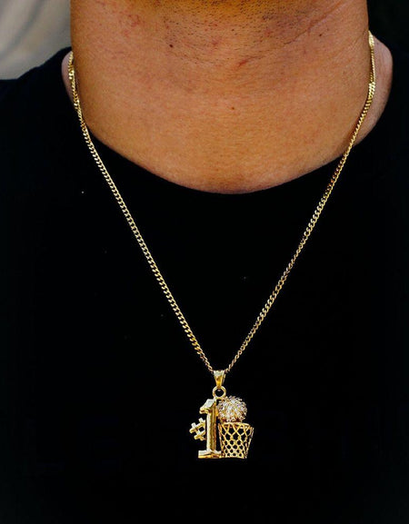 NUMBER 1 Steel Micro Necklace: Exquisite Hip Hop Elegance