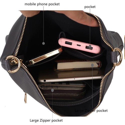 Load image into Gallery viewer, MKF Collection Nala Vegan Shoulder Bag – Exquisite Colour Block Design
