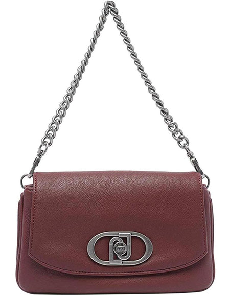 Liu Jo Bordeaux Crossbody Bag with Studs
