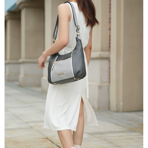 Load image into Gallery viewer, Lavinia Color Block Shoulder Handbag - Exquisite Vegan Leather Luxury
