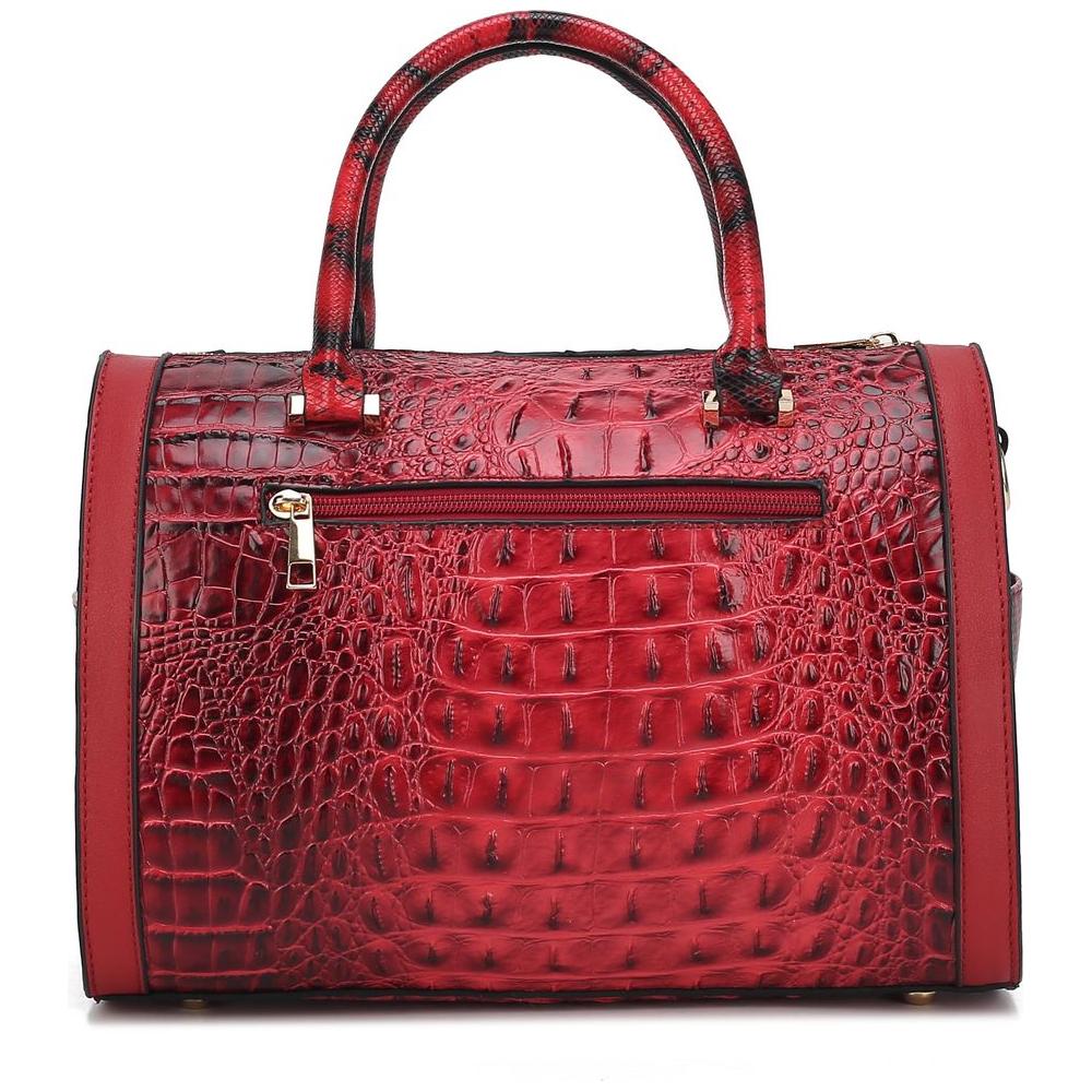 MKF Collection Eleanor Faux Crocodile-Embossed Satchel Bag by Mia K