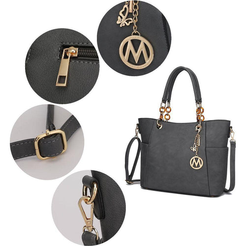 Load image into Gallery viewer, MKF Collection Bonita Tote Handbag &amp; Wallet Set Vegan Leather by Mia K
