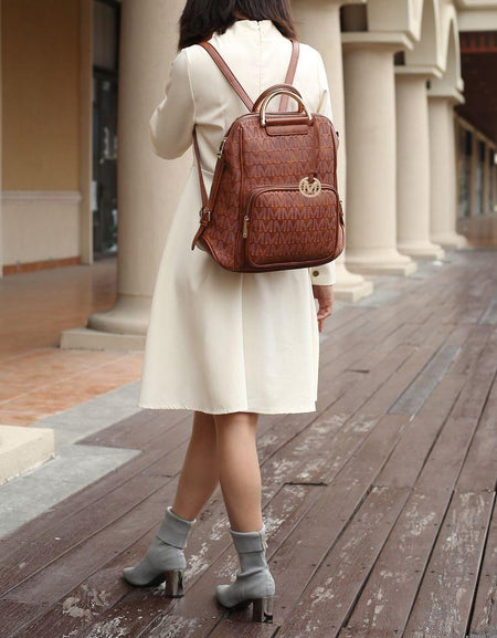 MKF Collection Torra Milan Signature Trendy Backpack By Mia k