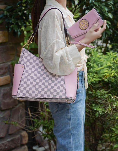 Penelope Circular Print Vegan Leather Women's Shoulder Bag