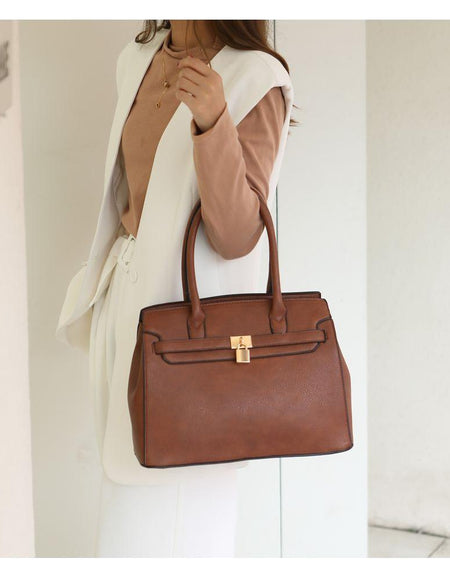 Bruna Satchel Bag with Matching Wallet – Elegance Redefined