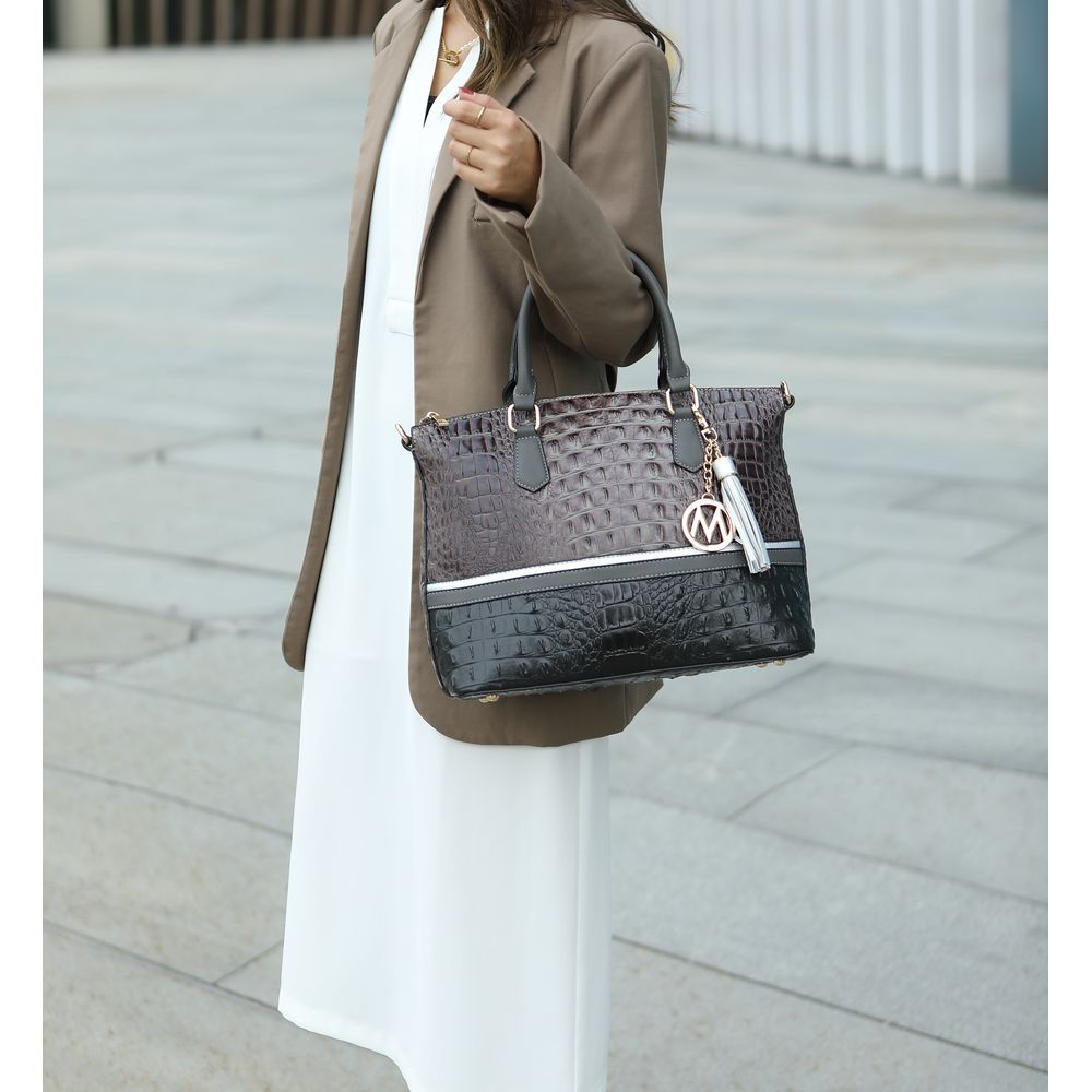 MKF Autumn Crocodile Skin Tote Handbag with Wallet: Elegance Redefined