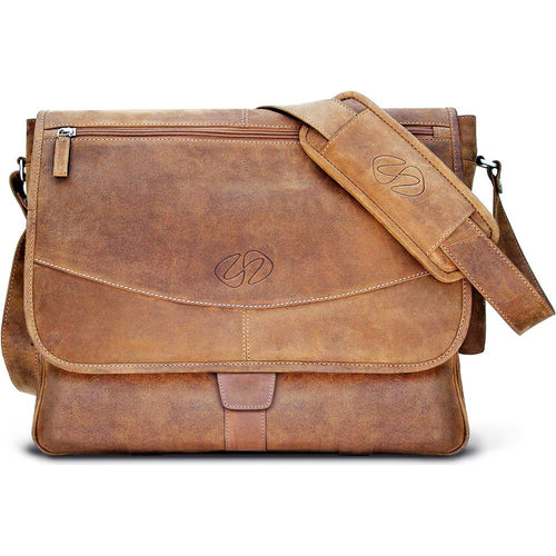Load image into Gallery viewer, MacCase Premium Leather Messenger Bag
