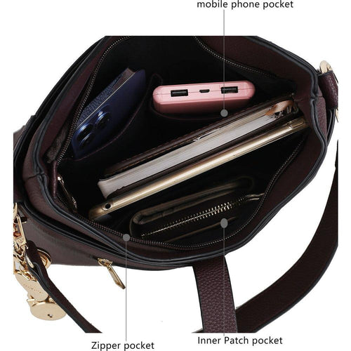 Load image into Gallery viewer, MKF Collection Geneva Vegan Leather Shoulder Bag by Mia K
