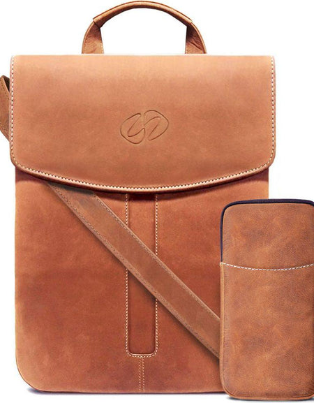 MacCase Premium Leather Crossbody Tablet Bag - A Luxurious Companion for Your Tablet