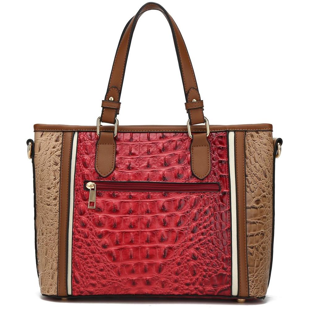 MKF Collection Lizza Croco Embossed Tote & Wallet Set