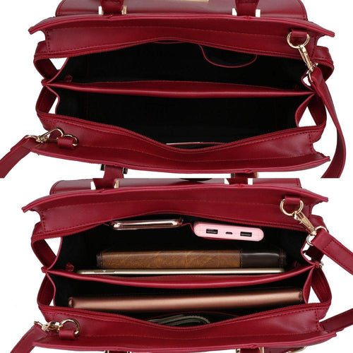 Load image into Gallery viewer, Mia K. Alyssa Satchel - Elegant Vegan Leather Handbag
