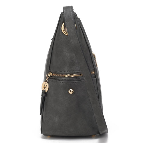 Load image into Gallery viewer, Lux Hobo Bag with Wallet Handbag Vegan Leather Women
