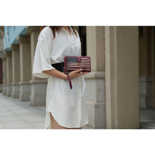 Load image into Gallery viewer, Kiara Smartphone and Wallet Convertible FLAG Crossbody Bag
