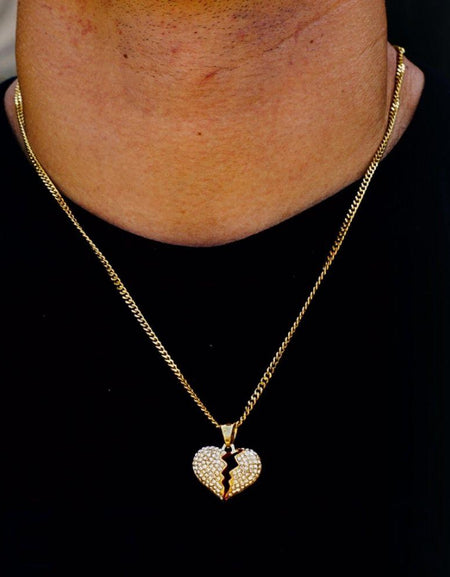 HEARTBREAK Steel Micro Hip Hop Necklace - Elevate Your Style with Luxurious Bling