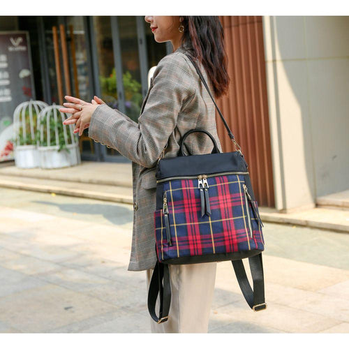 Load image into Gallery viewer, Nishi Plaid Backpack
