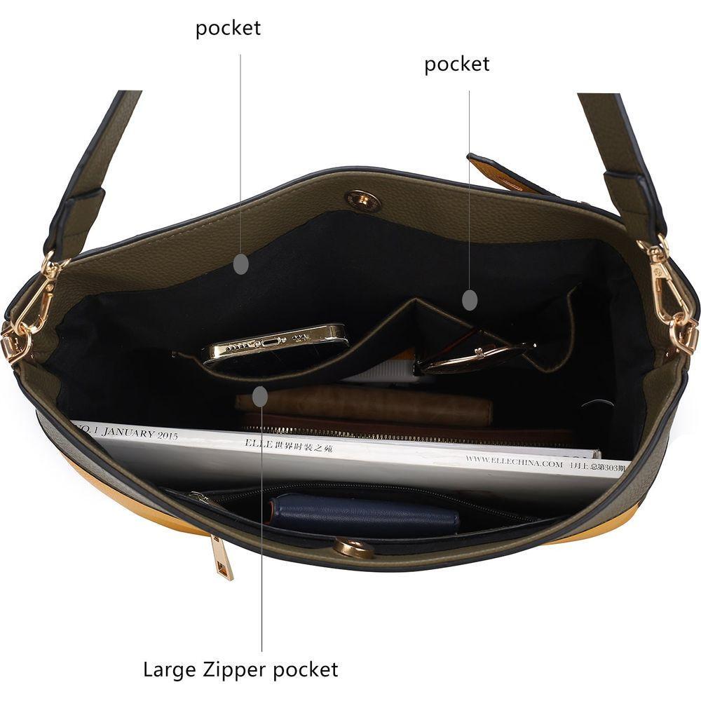 Evie two tone Vegan Leather Women Shoulder bag