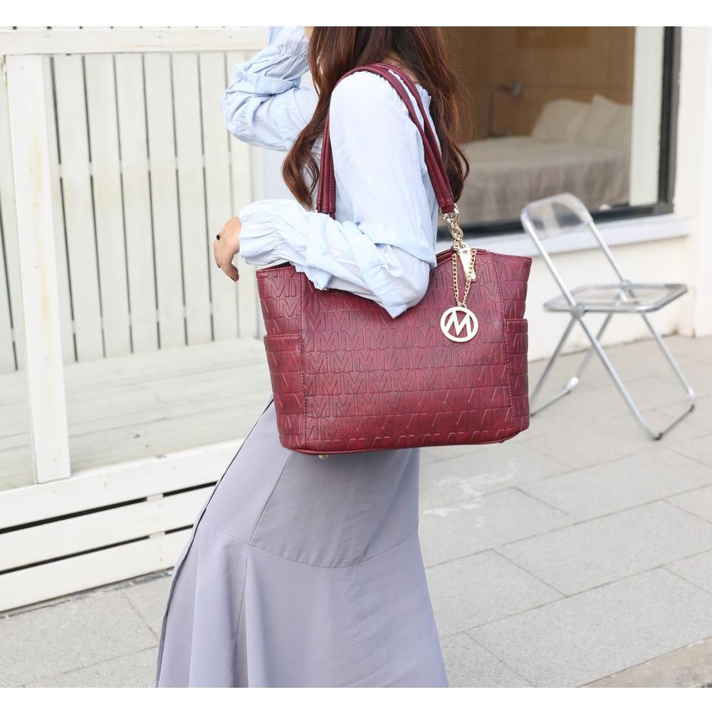 Allison 2 PCS Tote & Wallet Handbag Vegan Leather Women