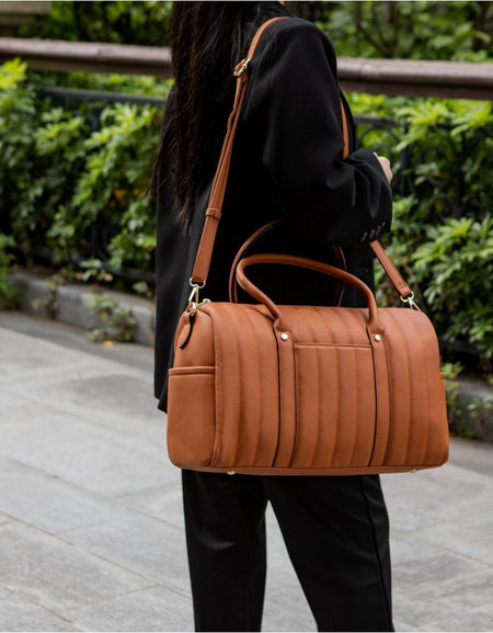 Luana Quilted Vegan Leather Women Duffle Bag - A Luxurious Travel Companion