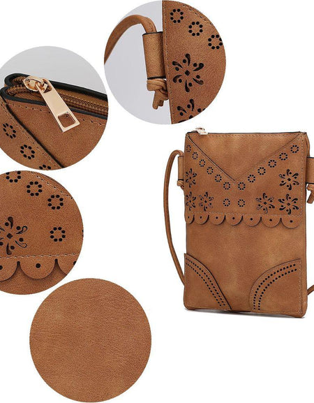 Amentia Crossbody Handbag - Elegant Vegan Leather Masterpiece